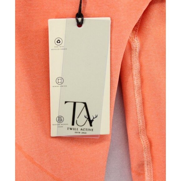 Twill Active Women's Recycled Colour Block Body Fit Legging Coral Sz M - Picture 8 of 8